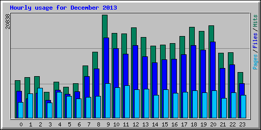 Hourly usage for December 2013
