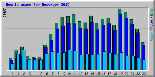 Hourly usage for December 2015