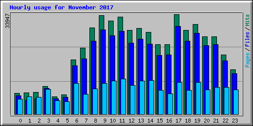 Hourly usage for November 2017