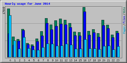 Hourly usage for June 2014