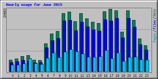 Hourly usage for June 2015