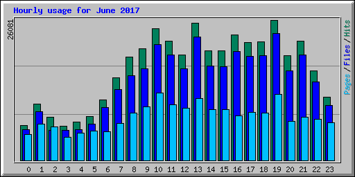 Hourly usage for June 2017