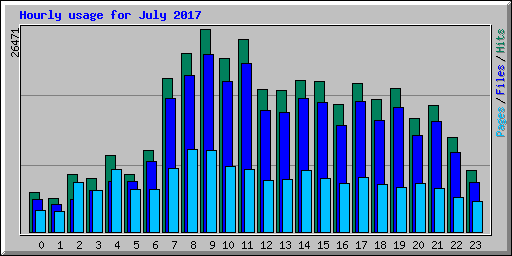 Hourly usage for July 2017